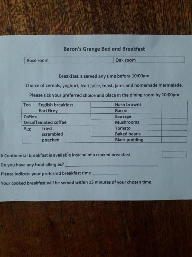 Baron'S Grange Bed and Breakfast Iden Eksteriør billede